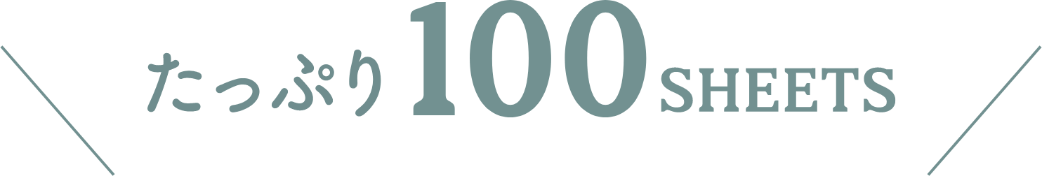 たっぷり100SHEETS